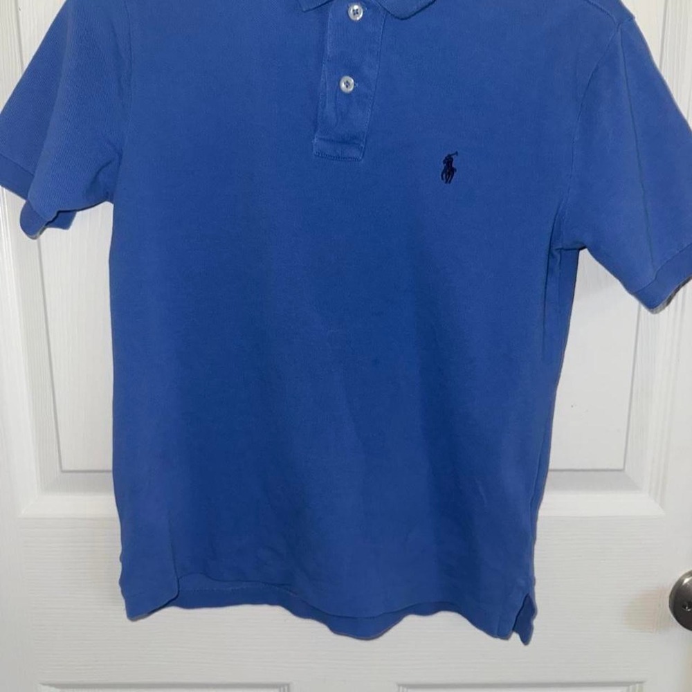 Boys blue Polo by Ralph Lauren polo shirt. Medium.